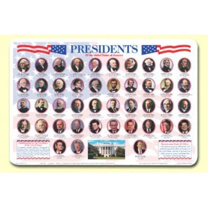 Painless Learning Placemats Presidents Placemat MRSK1013